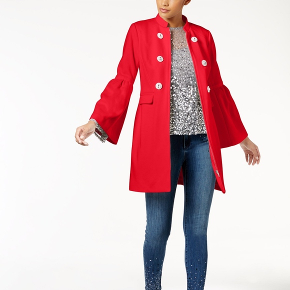 INC International Concepts Jackets & Blazers - INC Bell-Sleeve Ponte-Knit Coat